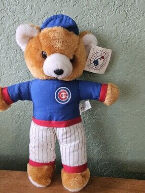 NWT Vintage Chicago Cubs Teddy Bear Plush MLB Baseball Play By Play
